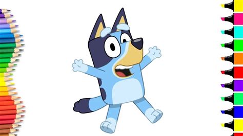 How To Draw Bluey L Bluey Drawing L Colorful Drawing L Drawing For