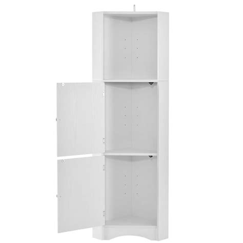 Tall Bathroom Corner Cabinet Freestanding Storage Cabinet With Doors