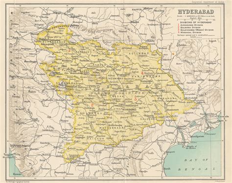 Telangana Old Hyderabad State Map