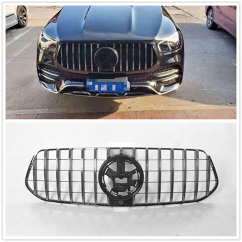 Silver Car Front Bumper Grille Grill For Mercedes Benz Gle W Gt