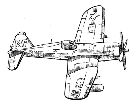 War Plane Style Vintage Airplane Ink Drawing Clipart Ready for Printing ...