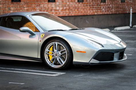 New Silver Ferrari 488 Rental In Miami