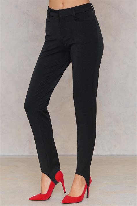 Gestuz Cotton Cayenne Stirrup Pants In Black Lyst