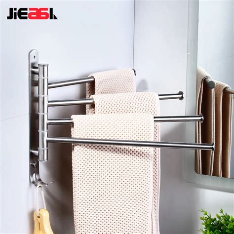 Stainless Steel Towel Hanger Brand Towel Rack Wall Mount Swivel Towel