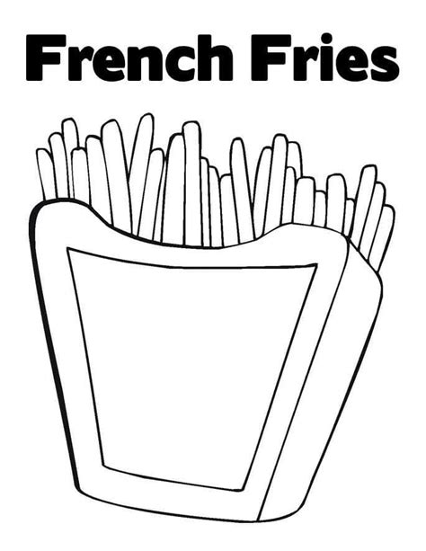 Coloriage Frites T L Charger Et Imprimer Gratuit Sur