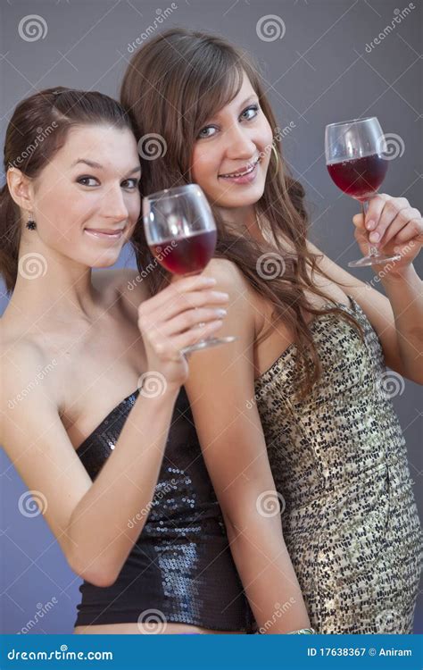 Party Girls With Drinks Royalty Free Stock Photography - Image: 17638367