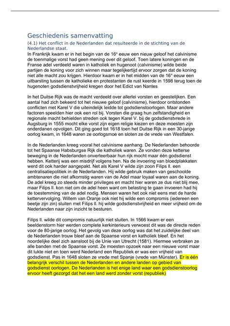 Samenvatting Memo Geschiedenis Bovenbouw H3t M6 2 Geschiedenis