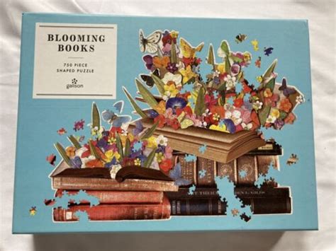 Galison Blooming Books Shaped Jigsaw Puzzle 750 Pieces 283 X 21