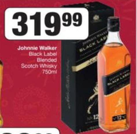 Johnnie Walker Black Label Blended Scotch Whisky 750 Ml Offer At Spar Tops