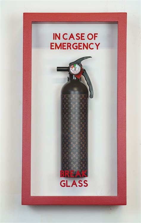 IN CASE OF EMERGENCY BREAK GLASS LOUIS VUITTON PATTERN By Plastic