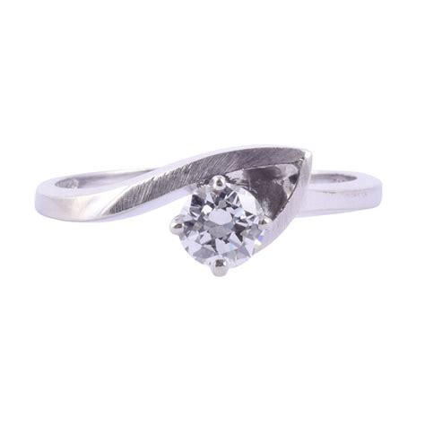 Vvs2 Solitaire Diamond Engagement Ring Solvang Antiques