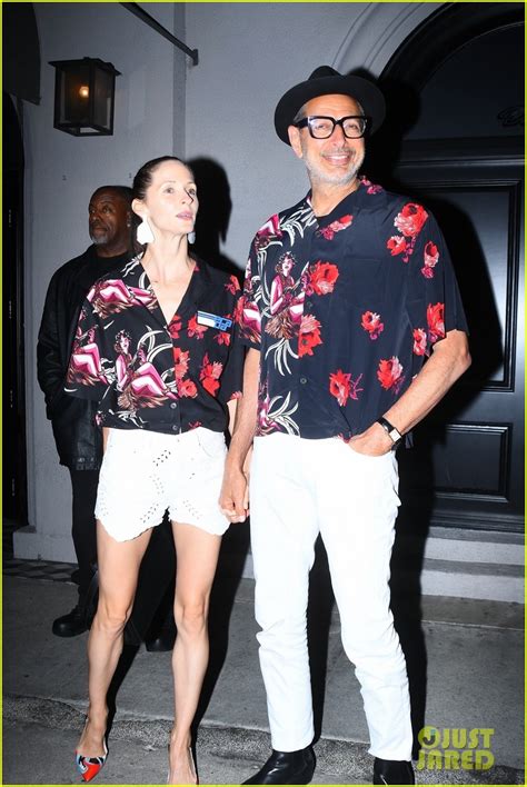 Jeff Goldblum And His Wife Wearing Matching Prada Shirts Popsugar