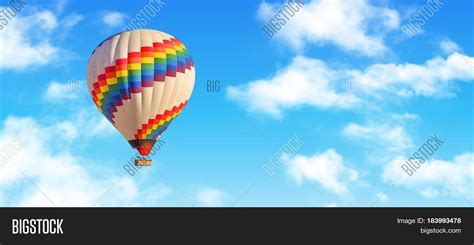 Hot Air Balloon Blue Image Photo Free Trial Bigstock
