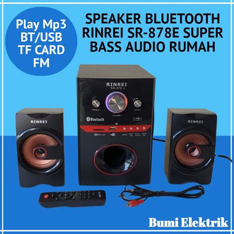 Jual SPEAKER BLUETOOTH SUPER BASS RINREI SR 878E SR 878N MULTIMEDIA