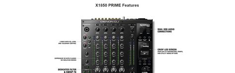 Denon DJ X1850 PRIME Professional 4-Channel DJ Club Mixer with Smart ...