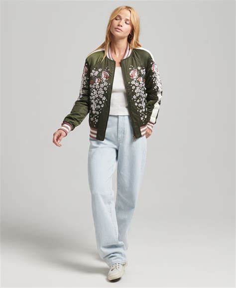 Superdry Uk Sukajan Embroidered Bomber Jacket Womens Sale Womens View All