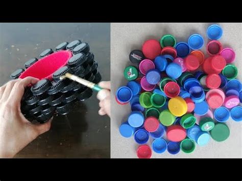 Amazing Crafting Out Of Plastic Bottle Caps I Bottle Caps Craft Idea I