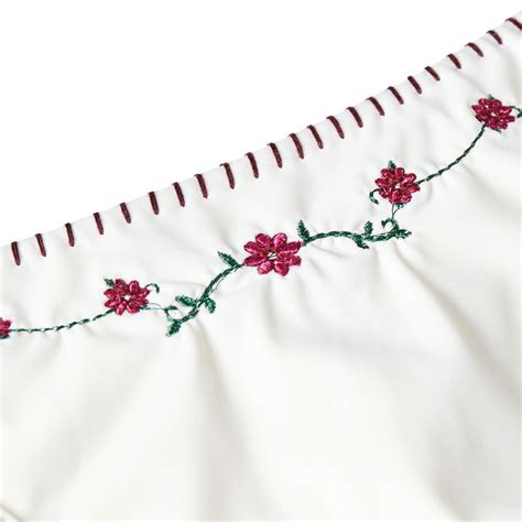 Frankies Bikinis Women S Connor Floral Embroidered Tie Bikini Bottom In White Frankies Bikinis