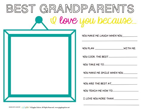 Grandparents Day Interview Free Printable Giggles Galore