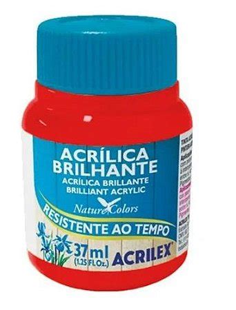 TINTA ACRÍLICA BRILHANTE VERMELHO FOGO 37 ML ACRILEX Viva Art Armarinhos