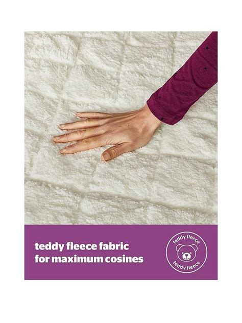 Silentnight Teddy Fleece Comfort Control Electric Blanket - 3 Heat ...