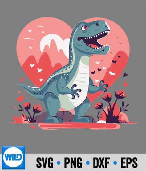 Valentine SVG Dinosaur In Love Costume For And Girls SVG WildSvg