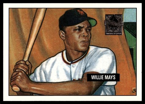 Topps Bowman Willie Mays Reprint New York Giants Rc Baseball