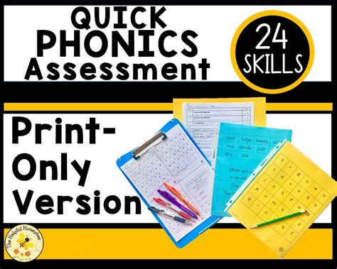 Quick Phonics Assessment Screener Print Only Digital Download Etsy