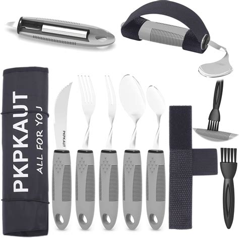 Amazon Pkpkaut Weighted Parkinsons Utensils For Hand Tremors