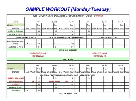 Basketball Workout Plan Pdf Workoutwalls