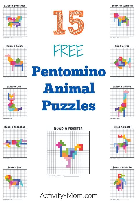 Printable Pentominoes Puzzles Free The Activity Mom