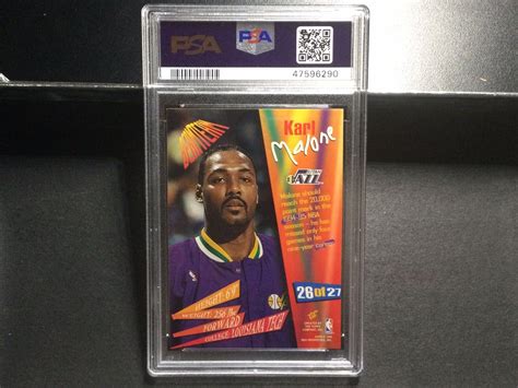 1994 Stadium Club 26 Karl Malone Beam Team Basketball Card PSA 9 Mint