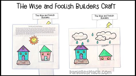 Wise And Foolish Builder Paper Craft Youtube