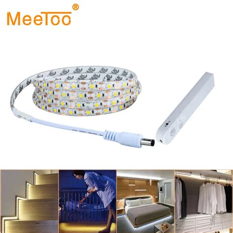 Pir Motion Sensor Battery Led Strip Light Waterproof Bed Cabinet