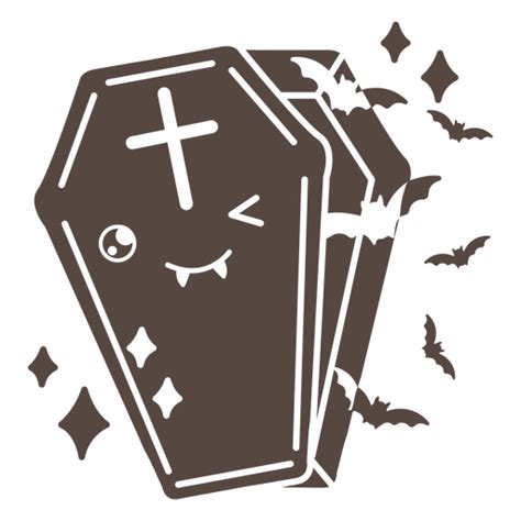 Cute Coffin Chartacter Winking Png Design Illustration Design Cute