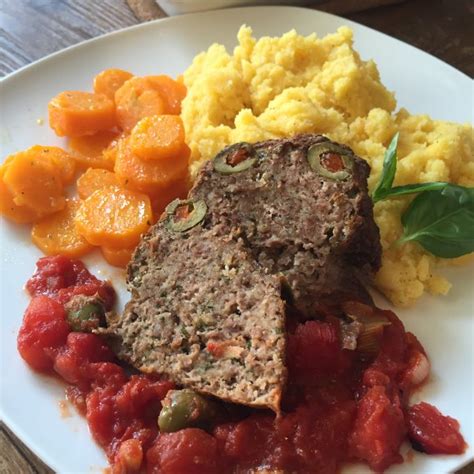 Hackbraten Ital Art Auf Tomatenso E Mit Parmesan Polenta Kinder