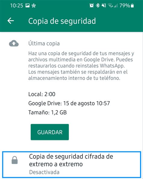 Cómo activar el cifrado extremo a extremo en los backup de WhatsApp