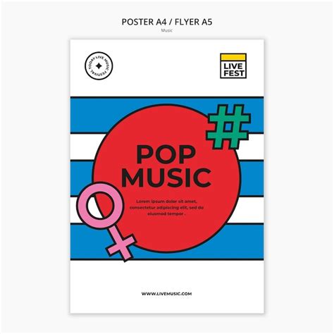 Plantilla poster de festival de música Archivo PSD Gratis