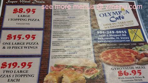 Online Menu Of Olympia Cafe Restaurant Atlantic Beach Florida 32233 Zmenu