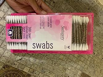 Amazon Swisspers Premium Cotton Swabs 100 Pure Cotton Tips