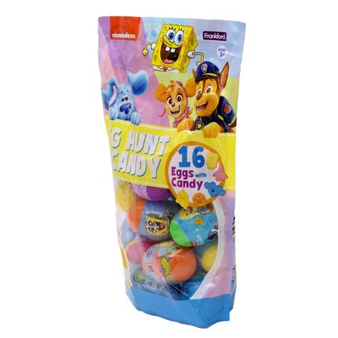 Nickelodeon Plastic Egg Hunt Bag Assorted 16 Count