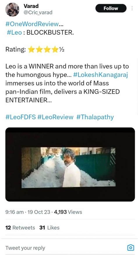 Leo Twitter Review| Leo Audience Reaction| Leo Review