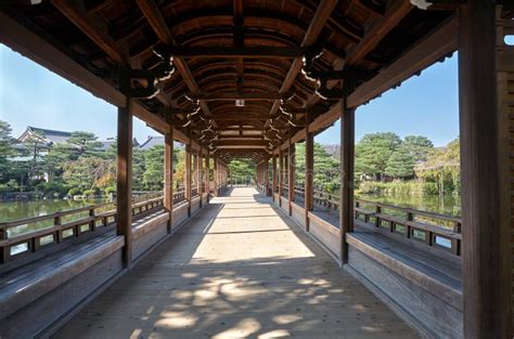 Gallery Of Taihei Kaku Hashidono Covered Bridge In The Garden Of
