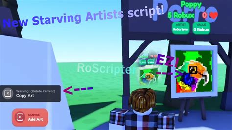 Updated Roblox Starving Artists Script Copy People Arts YouTube