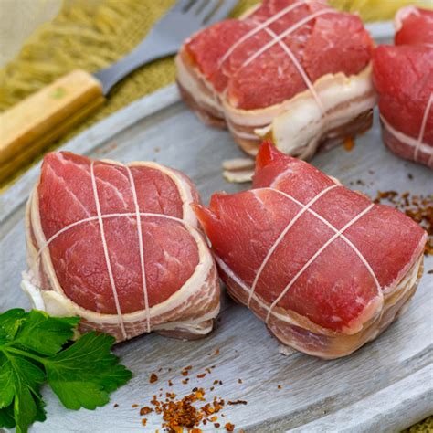 Tournedos Bacon de veau Ferme O Nature viandes de pâturage