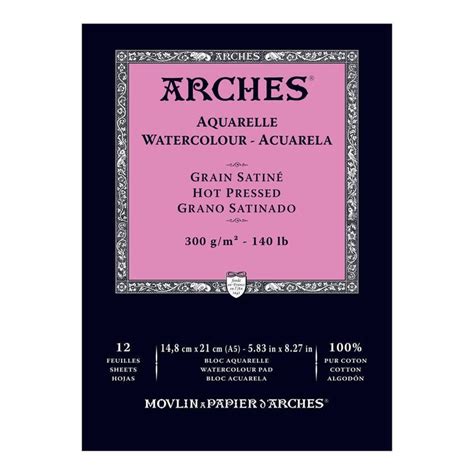 Bloco Papel Aquarela Arches A5 Satinado 300g 12 Folhas Shopee Brasil