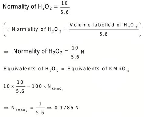 19 10 Ml Of Hydrogen Peroxide Solution Labelled 10 Volume Just Decolorises 100ml Of Acidified