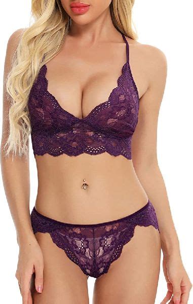 Avyanga Plain Lace Purple Bikini Set Size M At Rs Pack In Delhi Id