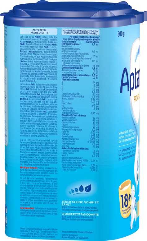 Aptamil Pronutra Junior 18 Lait De Suite Aptaclub