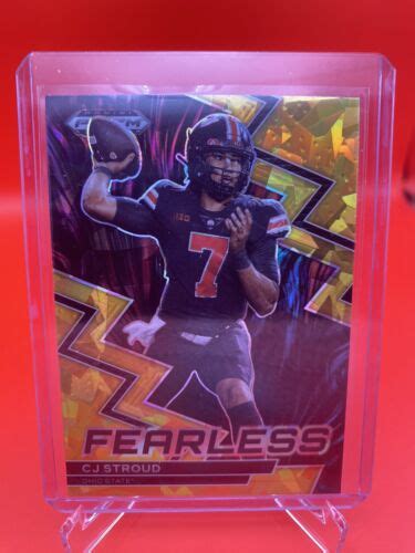 Panini Prizm Draft Picks Fearless Gold Ice Prizm F C J